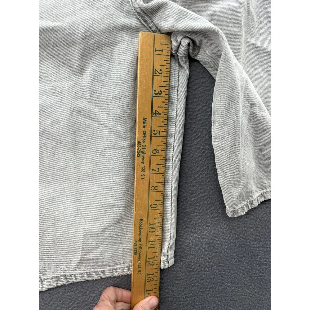 Zara Jean Shorts Mens Sz 30 Gray Denim Shorts Raw Hem Seam NWT